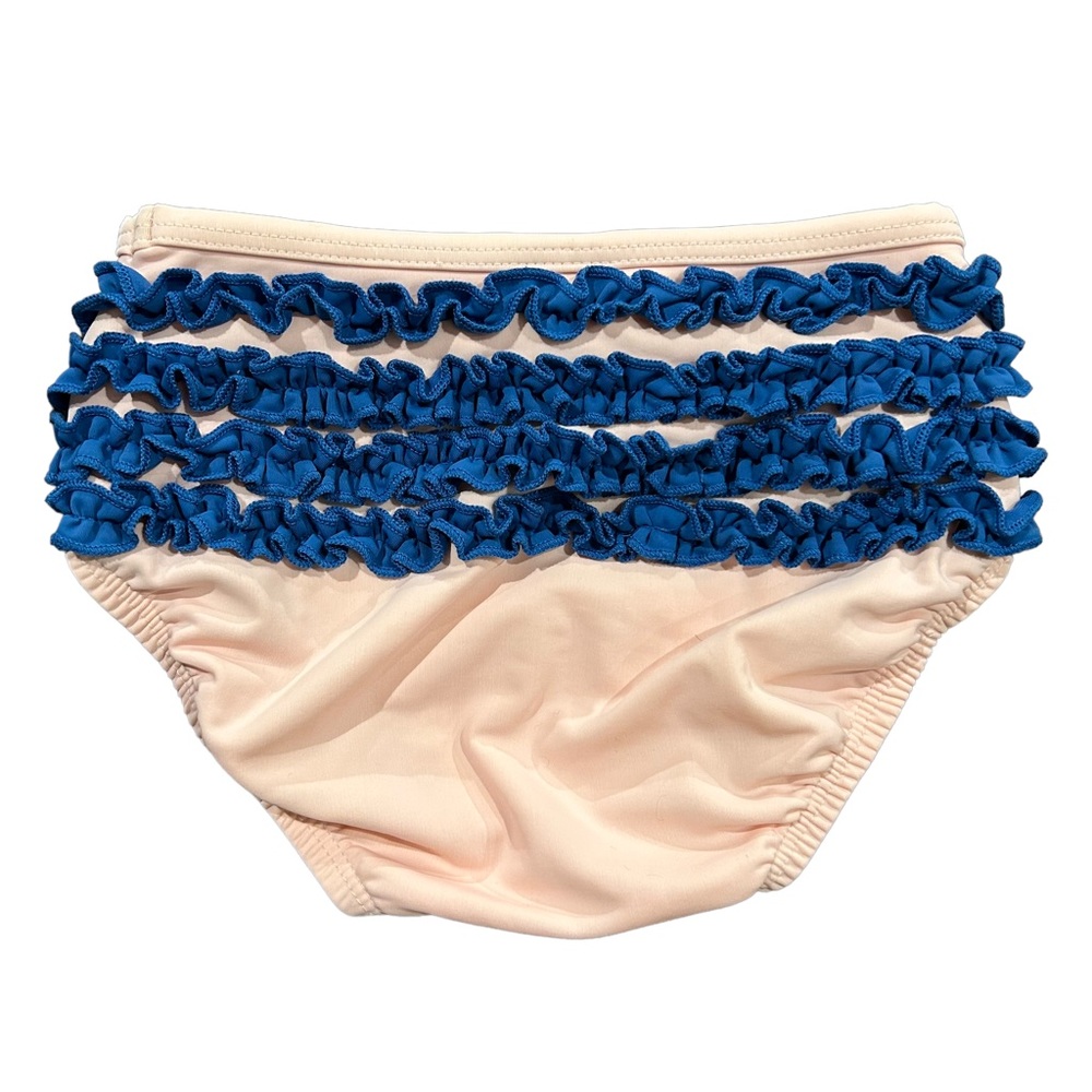 NWOT Hanna Andersson 2T 85 Swim Bottoms Ruffle Butt Pink Blue